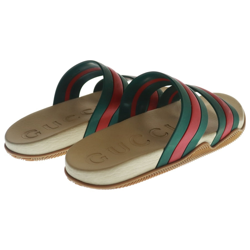 GUCCI(グッチ) 22SS シェリーライン ラバー サンダル レッド/グリーン 692381