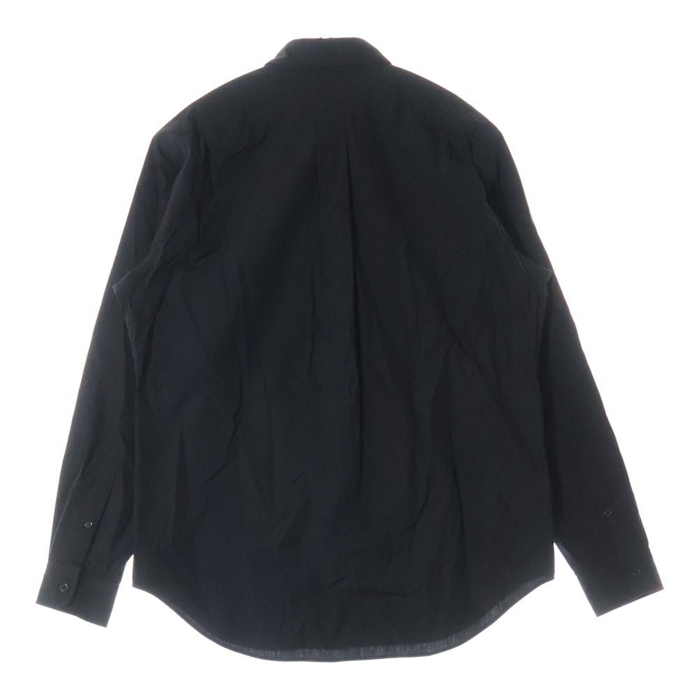 Yohji Yamamoto COSTUME D'HOMME(ヨウジヤマモト コスチュームドオム) SUIT BROAD U-CDH BASIC SHIRT ベーシック コットン 長袖シャツ ブラック HJ-B83-050