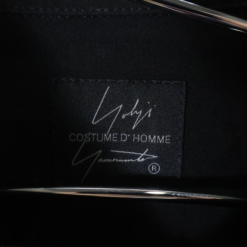 Yohji Yamamoto COSTUME D'HOMME(ヨウジヤマモト コスチュームドオム) SUIT BROAD U-CDH BASIC SHIRT ベーシック コットン 長袖シャツ ブラック HJ-B83-050