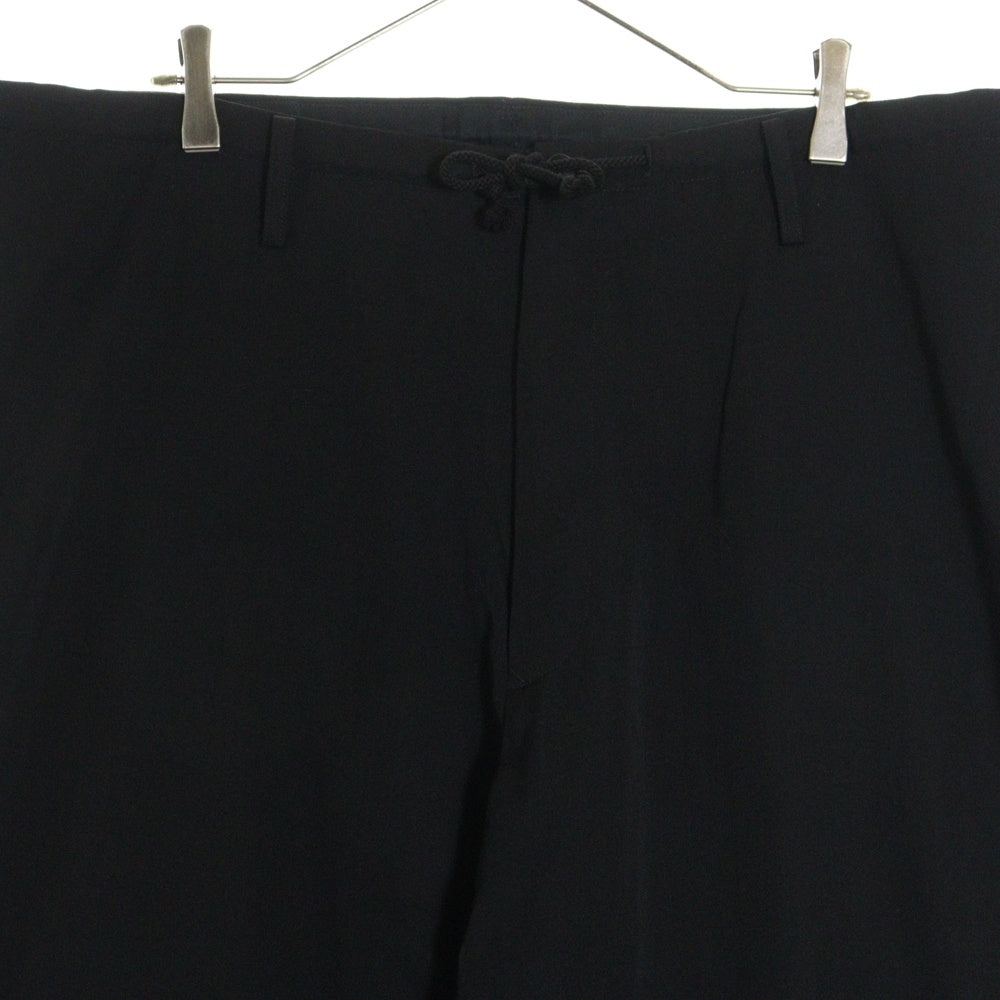 Yohji Yamamoto POUR HOMME(ヨウジヤマモト プールオム) WOOL GABARDINE HEM FACING PANTS ウールギャバジン ワイドスラックス ブラック HG-P18-100