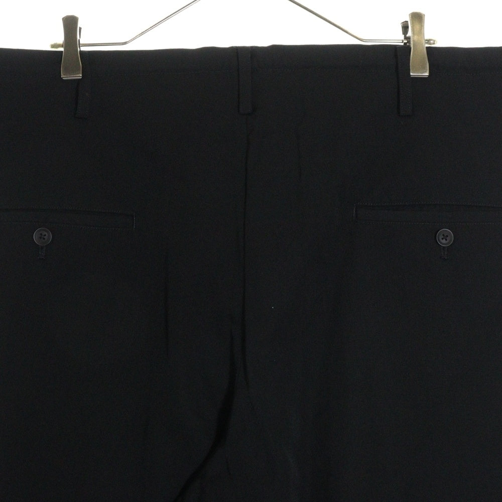 Yohji Yamamoto POUR HOMME(ヨウジヤマモト プールオム) WOOL GABARDINE HEM FACING PANTS ウールギャバジン ワイドスラックス ブラック HG-P18-100