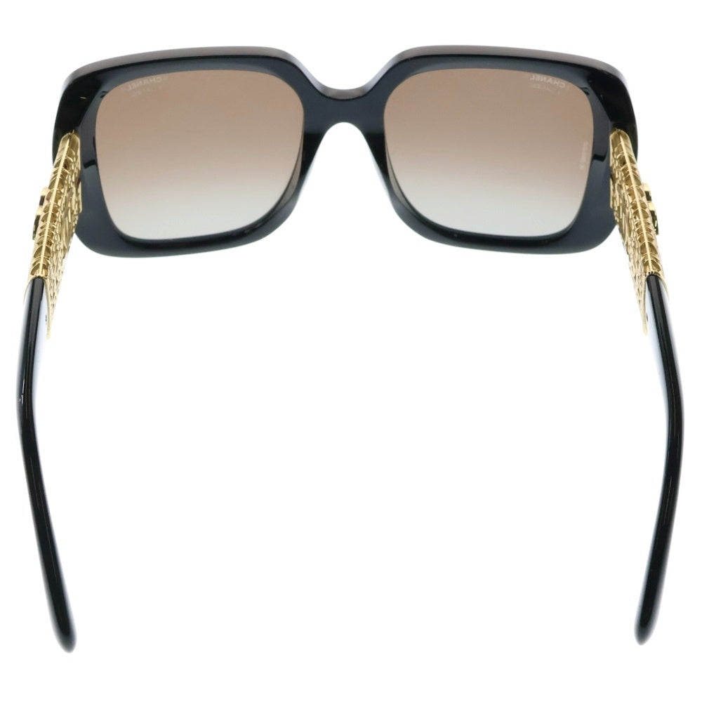 CHANEL(シャネル) ココマークテンプル スクエアシェイプ サングラス アイウェア 眼鏡 ブラック 5532-A