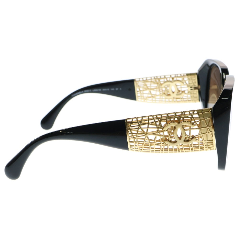 CHANEL(シャネル) ココマークテンプル スクエアシェイプ サングラス アイウェア 眼鏡 ブラック 5532-A