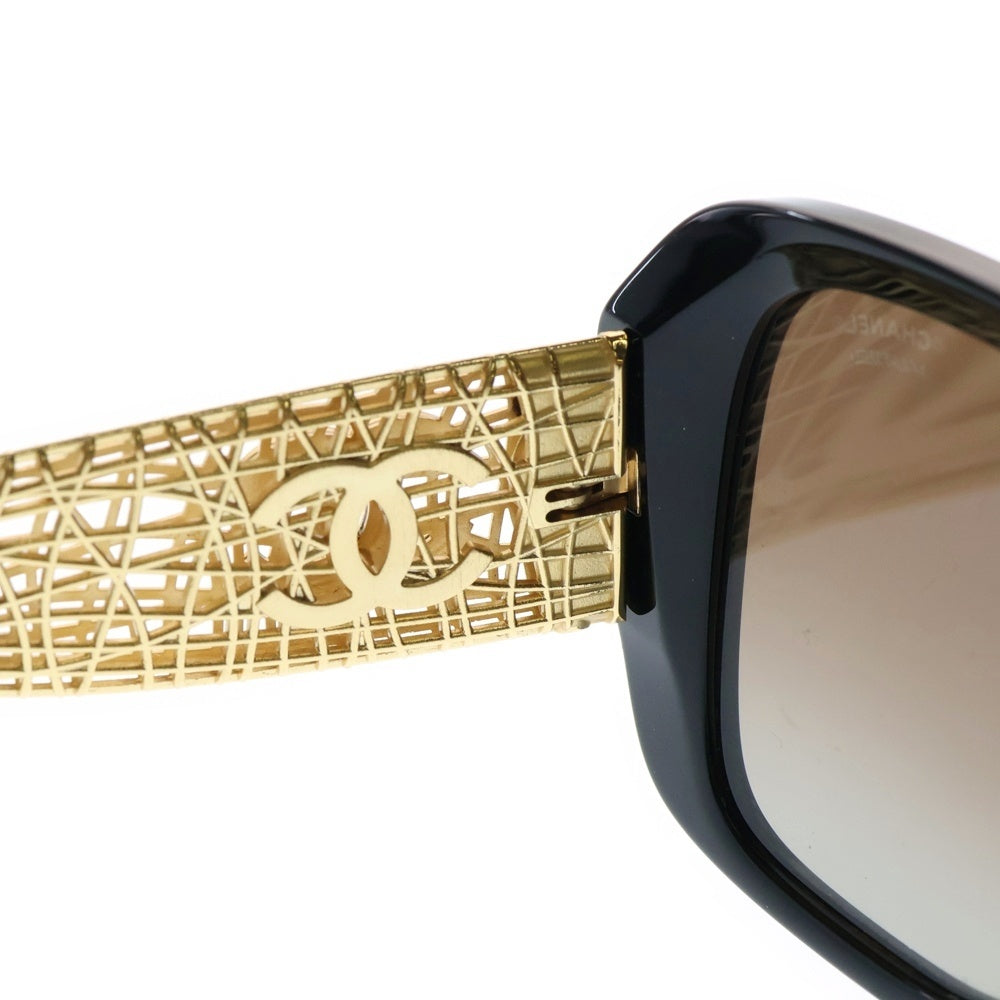 CHANEL(シャネル) ココマークテンプル スクエアシェイプ サングラス アイウェア 眼鏡 ブラック 5532-A