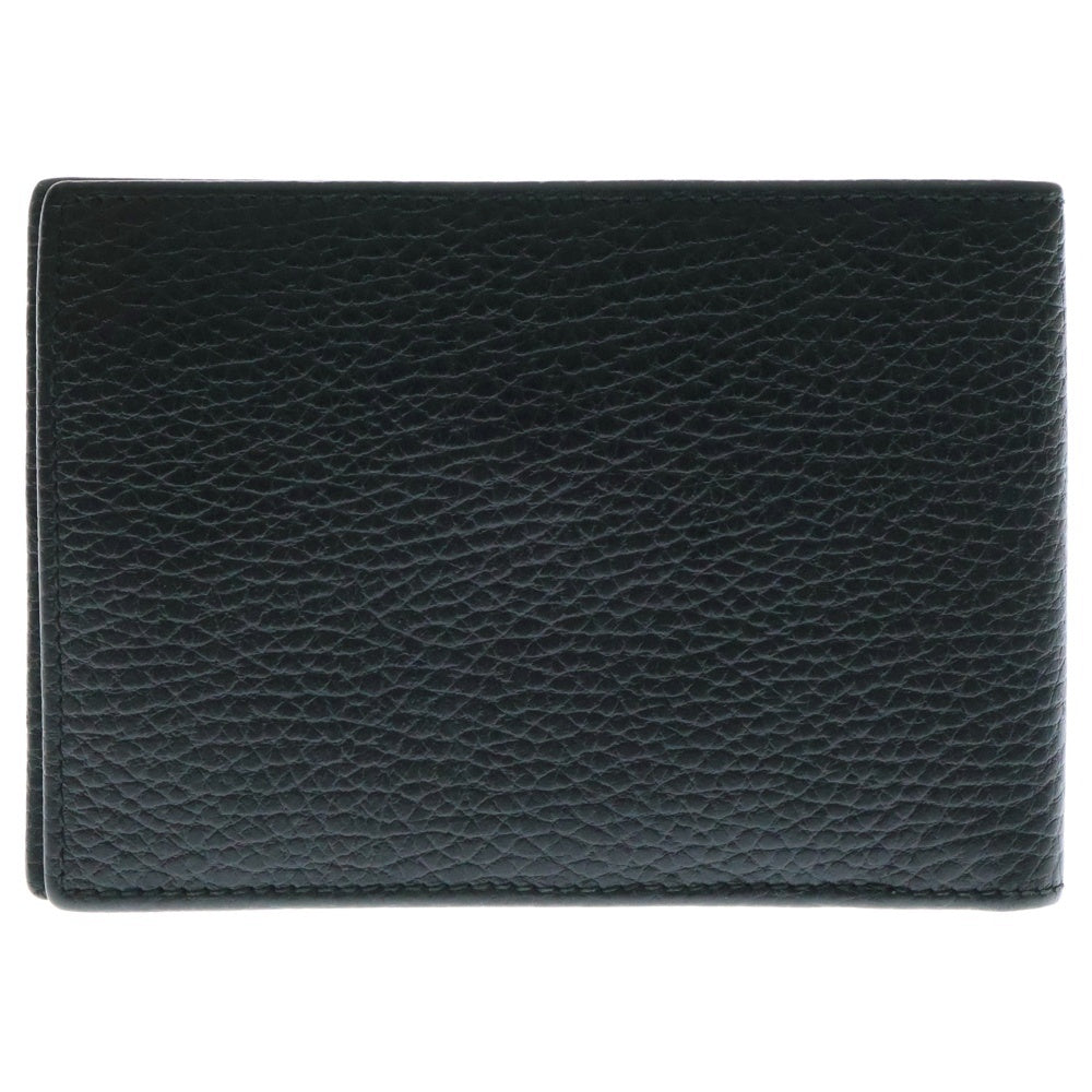 GUCCI(グッチ) ワンポイントロゴ レザーウォレット 二つ折り財布 ブラック 292534