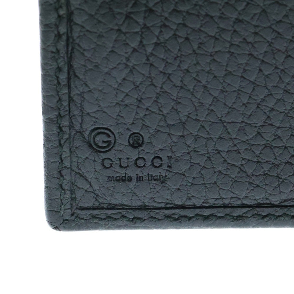GUCCI(グッチ) ワンポイントロゴ レザーウォレット 二つ折り財布 ブラック 292534