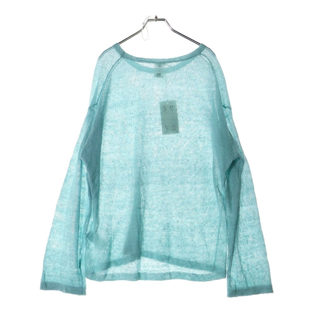seya.(セヤ) KOMOREBI SWEATER メッシュ クルーネック長袖Tシャツ ロンT カットソー ブルー 23-080-310-9026-1-0