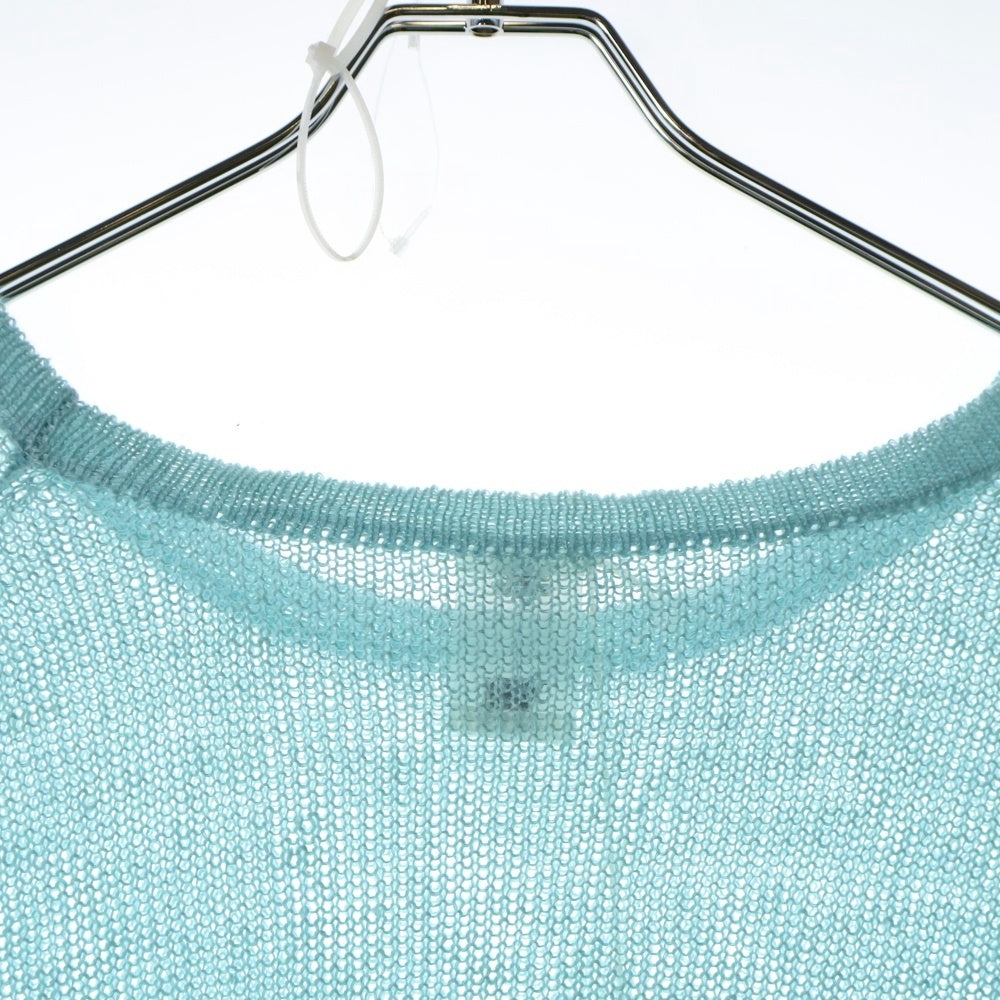 seya.(セヤ) KOMOREBI SWEATER メッシュ クルーネック長袖Tシャツ ロンT カットソー ブルー 23-080-310-9026-1-0