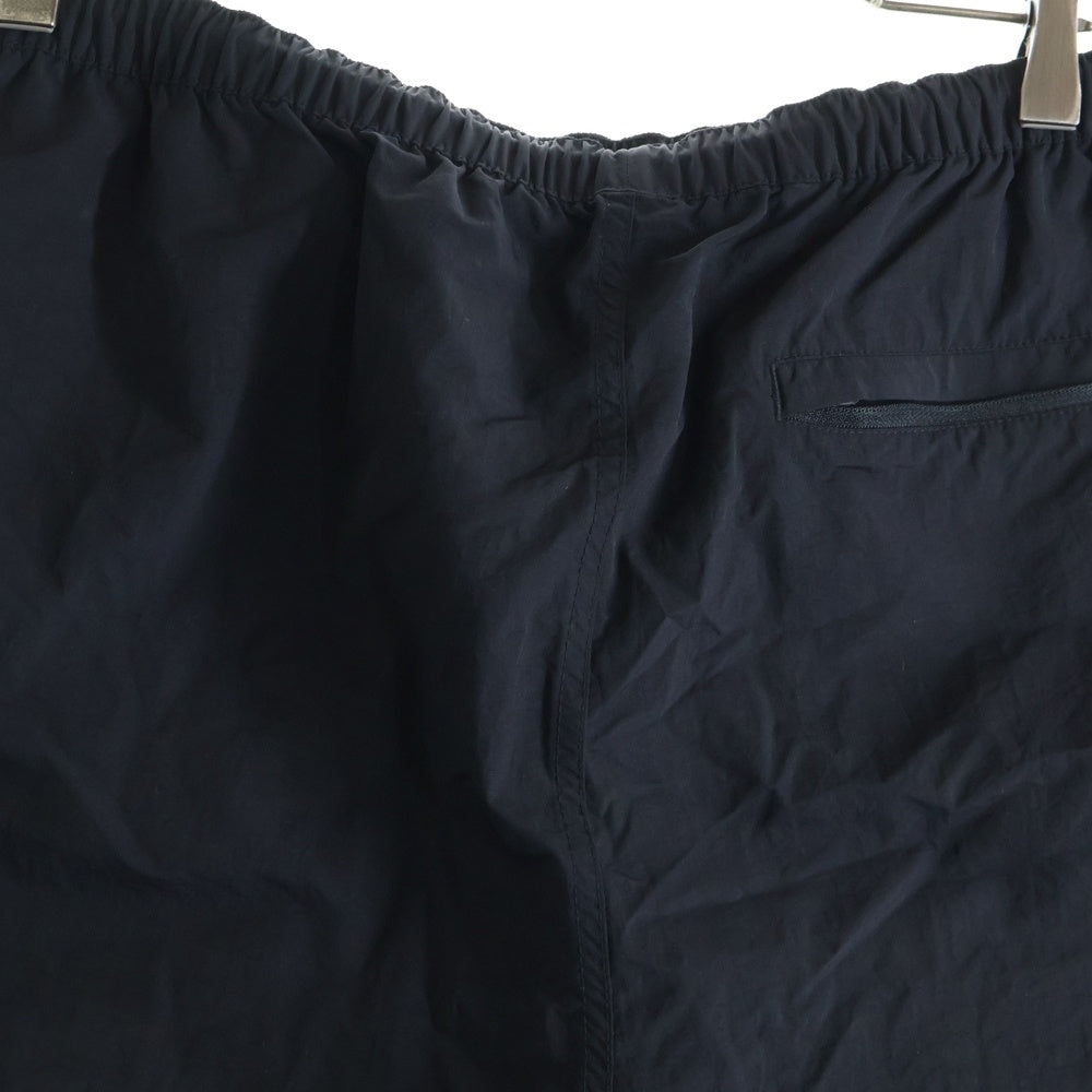 THISISNEVERTHAT(ディスイズネバーザット) 24SS Jogging Short ロゴ刺繍 ナイロンショーツ ハーフパンツ ブラック TN241WSONS04