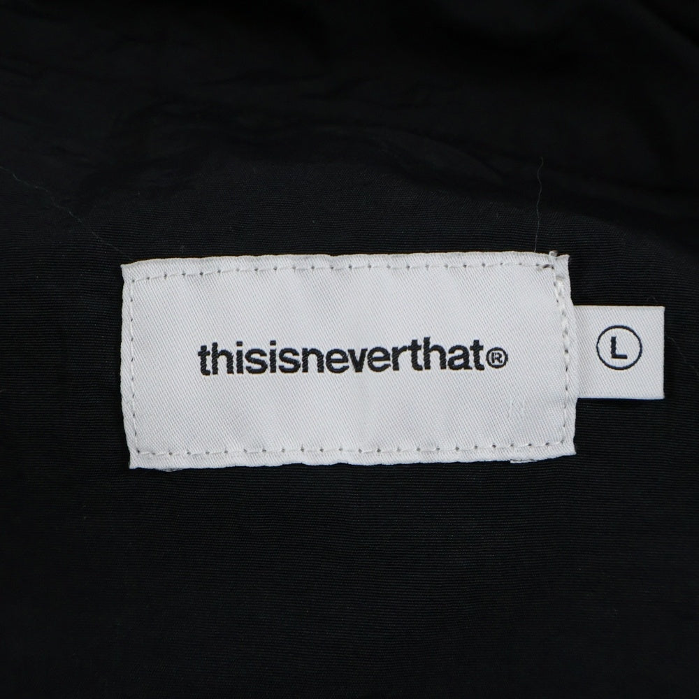 THISISNEVERTHAT(ディスイズネバーザット) 24SS Jogging Short ロゴ刺繍 ナイロンショーツ ハーフパンツ ブラック TN241WSONS04