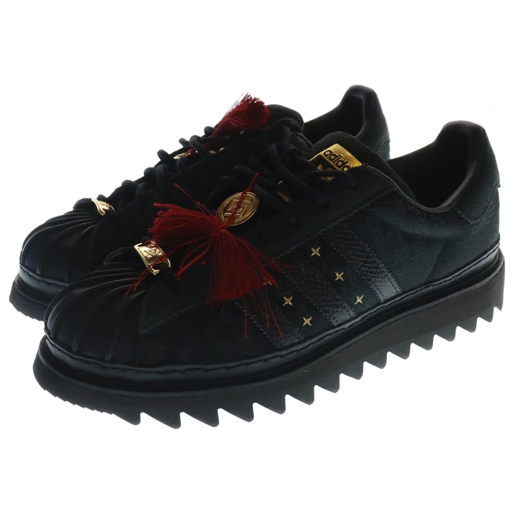 adidas Originals(アディダスオリジナルス) ×CLOT SUPERSTAR LNY クロット スーパースター ローカットスニーカー ブラック US9/27cm JR5114