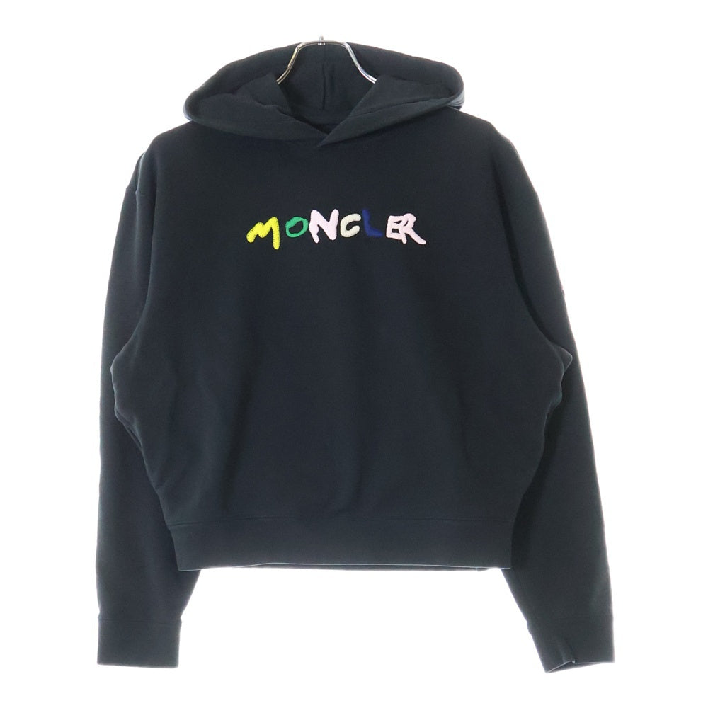MONCLER(モンクレール) HOODIE ロゴ刺繍 プルオーバースウェットパーカー フーディー ブラック J10918G00020 899V4