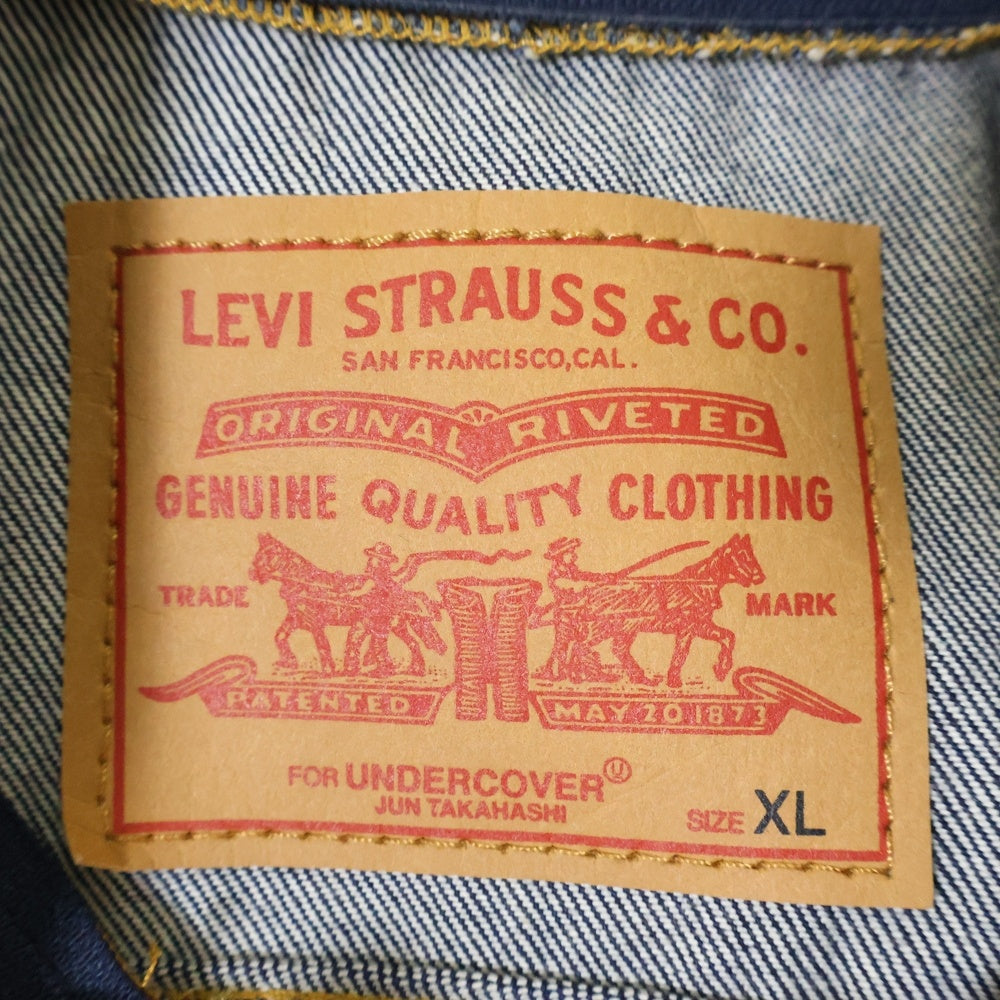 Levi's(リーバイス) ×UNDERCOVER Small Parts Type II Denim Jacket アンダーカバー ベスト切替 デニムトラッカージャケット Gジャン インディゴ 001YD-0000