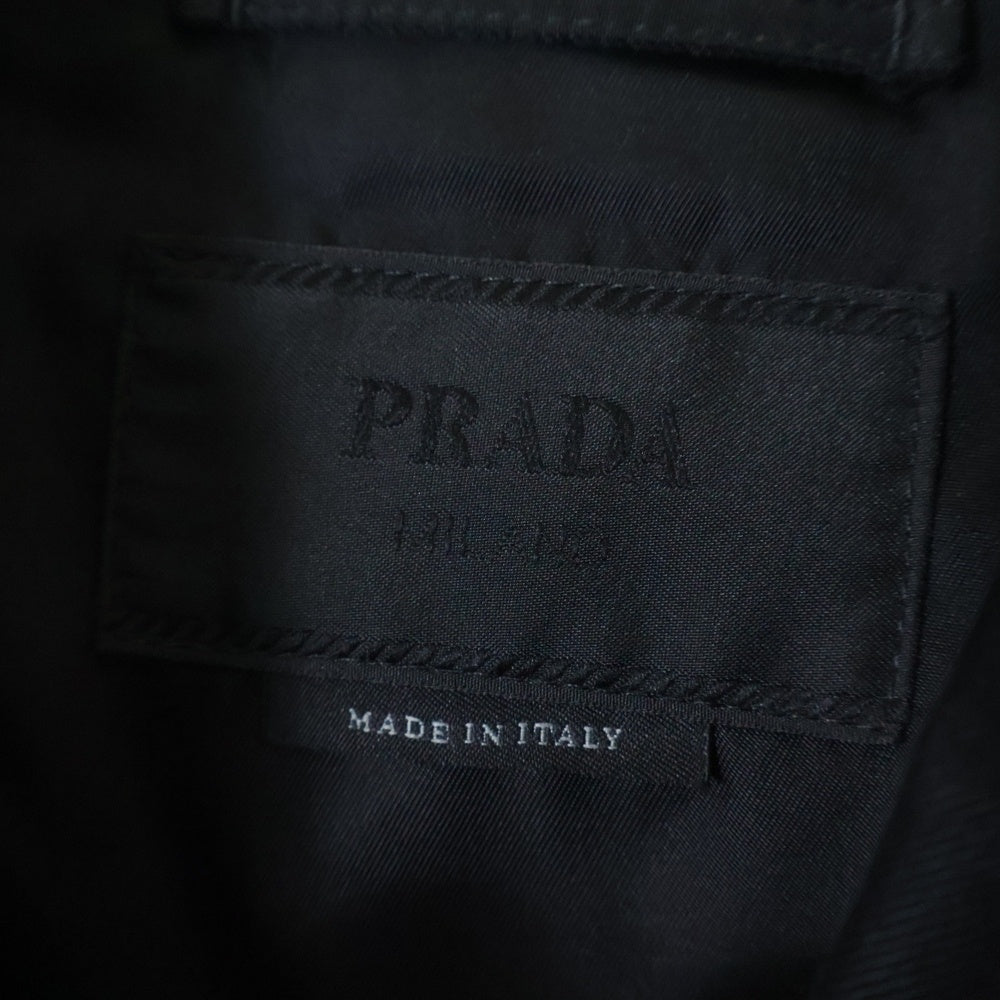 PRADA(プラダ) Overshirt トライアングルロゴ 長袖シャツ ブラック SC696 S232 108I