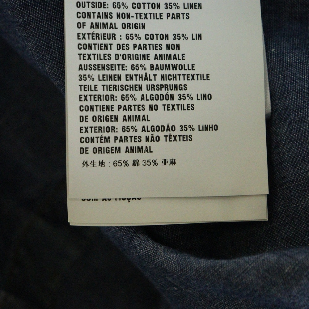 PRADA(プラダ) Denim Shirt トライアングルロゴ 半袖開襟デニムシャツ インディゴ GEC068 S212 12N1