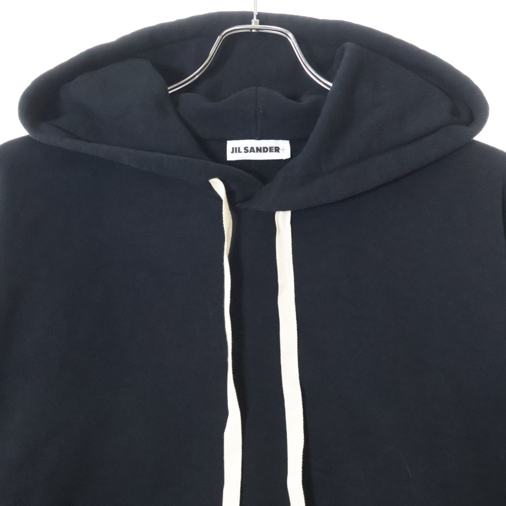 JIL SANDER +(ジルサンダープラス) 24AW Hoodie プルオーバースウェットパーカー フーディー ブラック J47GU0105 J20039