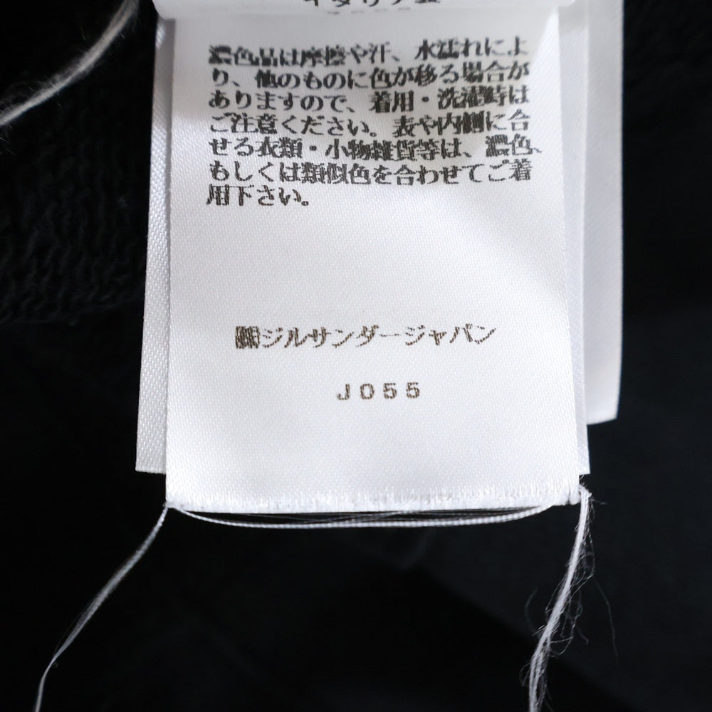 JIL SANDER +(ジルサンダープラス) 24AW Hoodie プルオーバースウェットパーカー フーディー ブラック J47GU0105 J20039