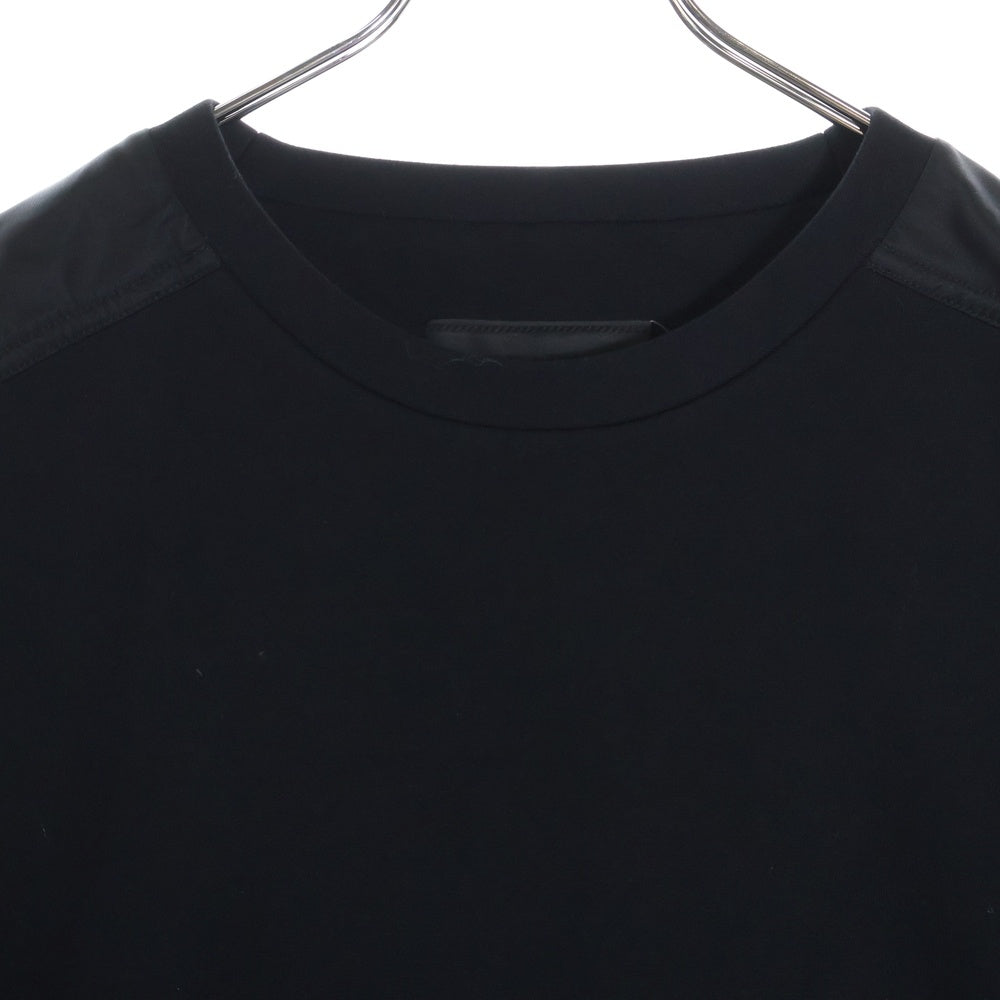 PRADA(プラダ) Re Nylon Sweatshirt ナイロン切替 クルーネックスウェットトレーナー ブラック UJL03C S000 11JE