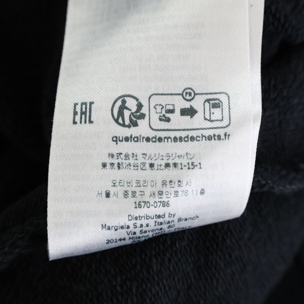 Maison Margiela(メゾンマルジェラ) 23AW Hoodie ロゴ刺繍 プルオーバースウェットパーカー フーディー ブラック S50GU0167 S25503