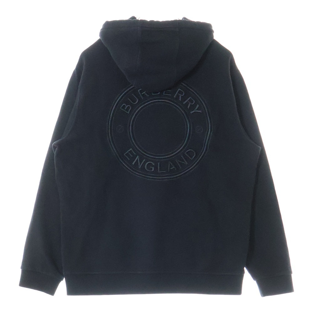 BURBERRY(バーバリー) 21AW Hoodie ロゴ刺繍 プルオーバースウェットパーカー フーディー ブラック 8042229
