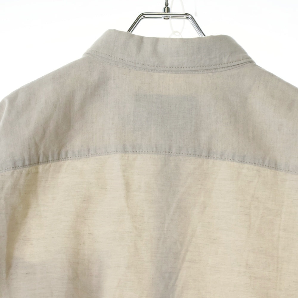 PRADA(プラダ) Chambray Shirt トライアングルロゴ シャンブレーシャツ 長袖シャツ アイボリー GEC105 S000 14J2