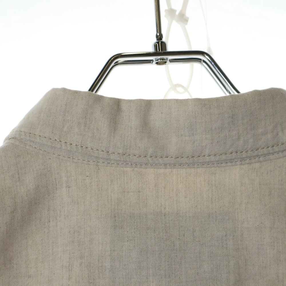 PRADA(プラダ) Chambray Shirt トライアングルロゴ シャンブレーシャツ 長袖シャツ アイボリー GEC105 S000 14J2