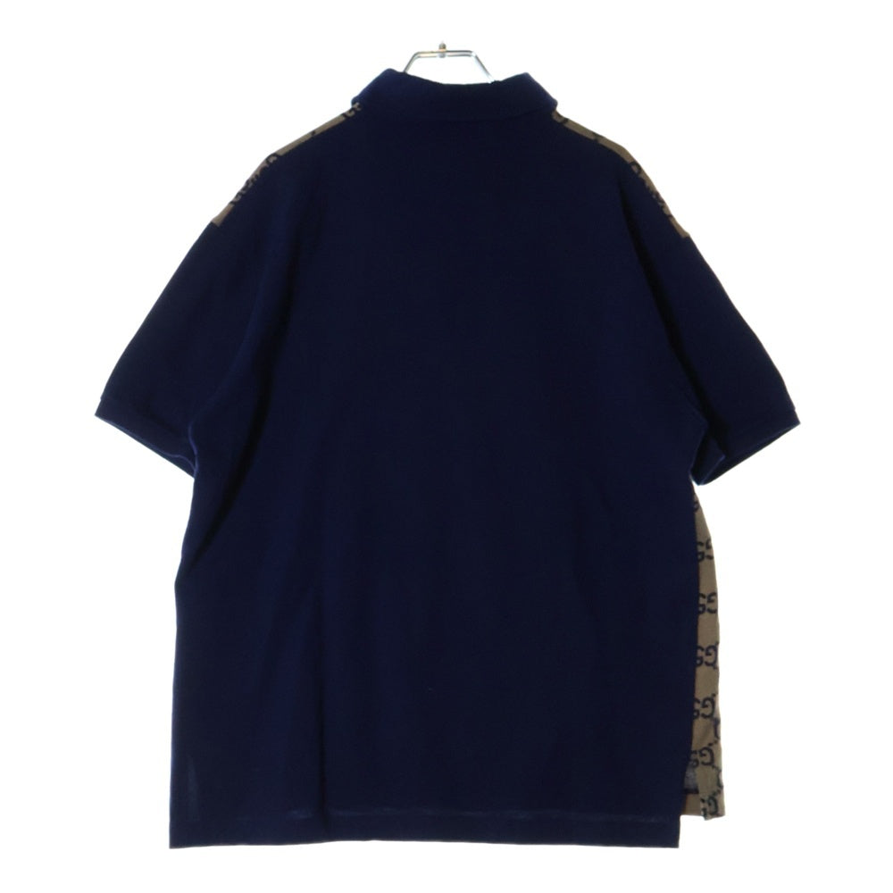GUCCI(グッチ) 22AW GG Logo Cotton Polo 総柄半袖ポロシャツ ベージュ 682015 XJD1F