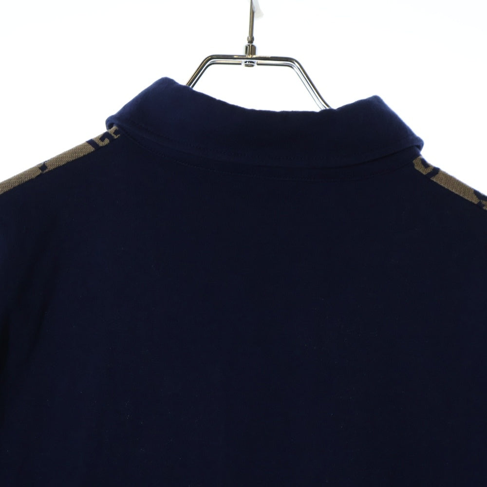 GUCCI(グッチ) 22AW GG Logo Cotton Polo 総柄半袖ポロシャツ ベージュ 682015 XJD1F