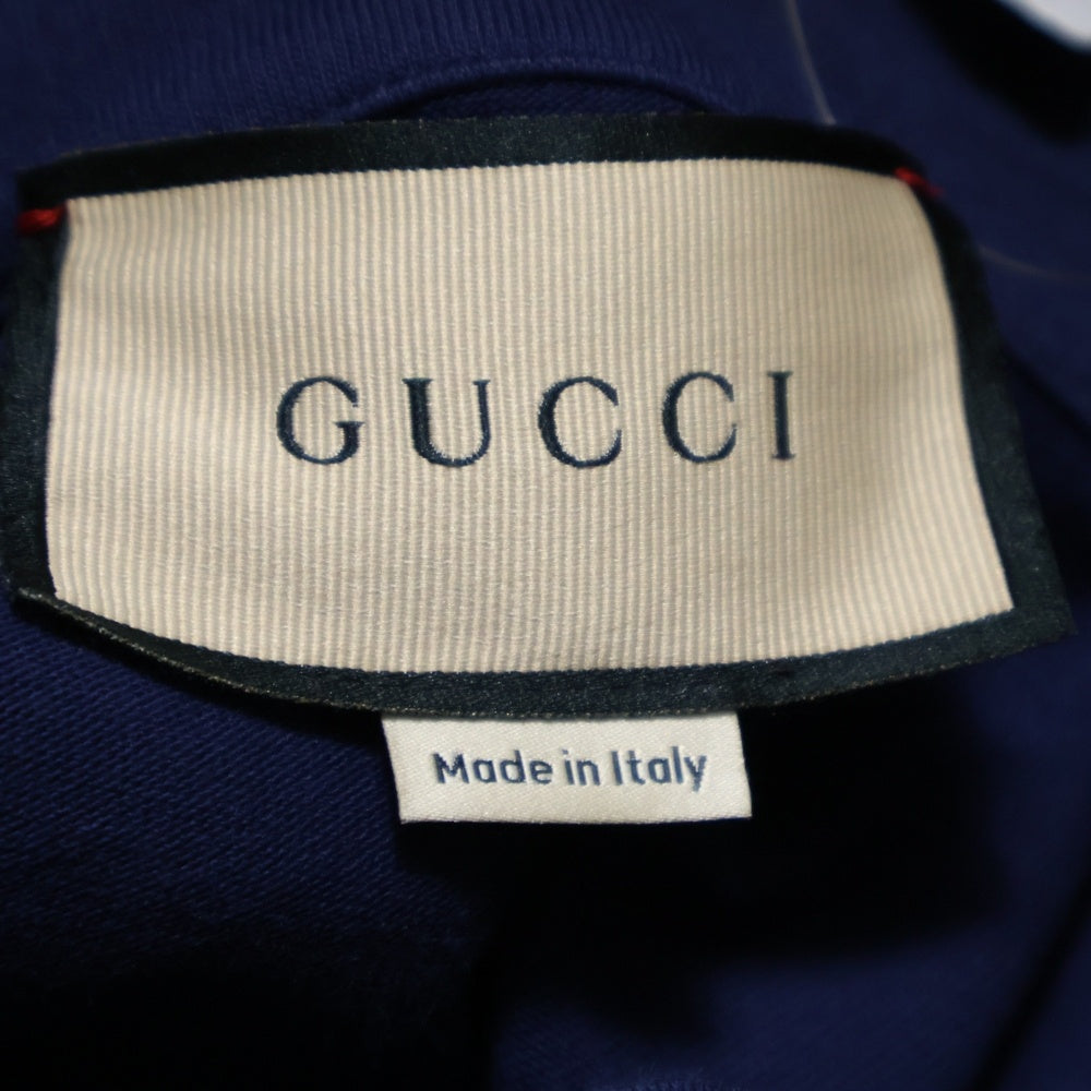 GUCCI(グッチ) 22AW GG Logo Cotton Polo 総柄半袖ポロシャツ ベージュ 682015 XJD1F