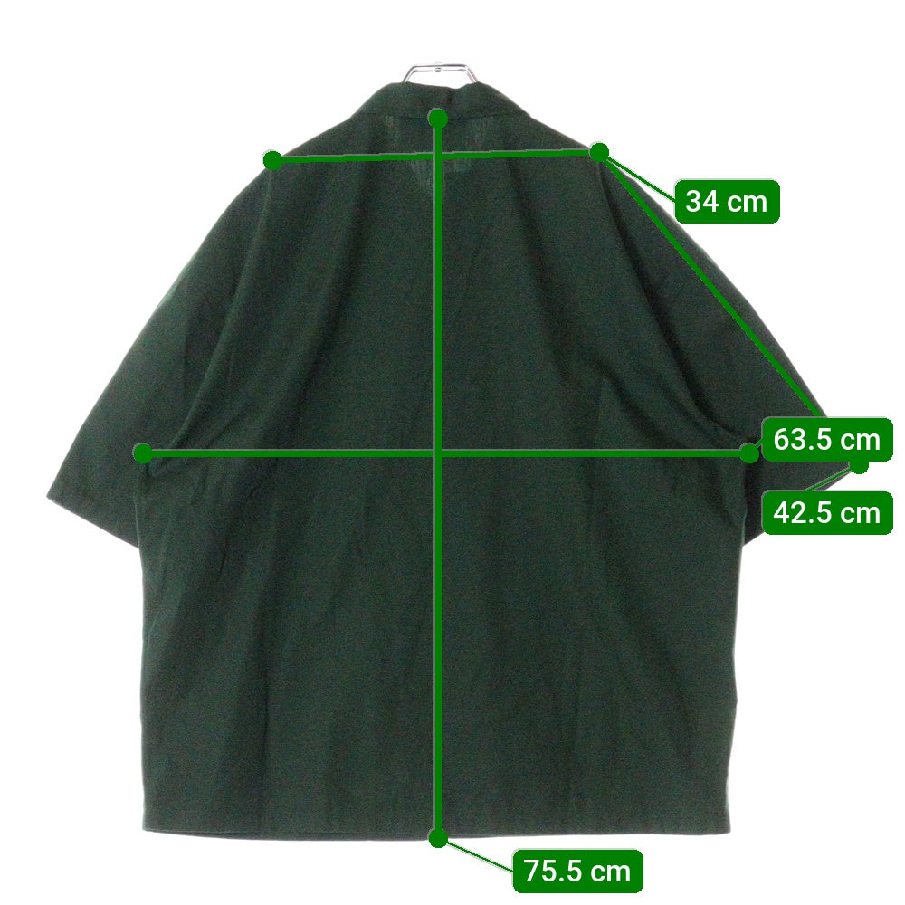 PRADA(プラダ) Zip Shirt テクニカルコットン ジップアップ半袖シャツ グリーン SG781 S000 1480
