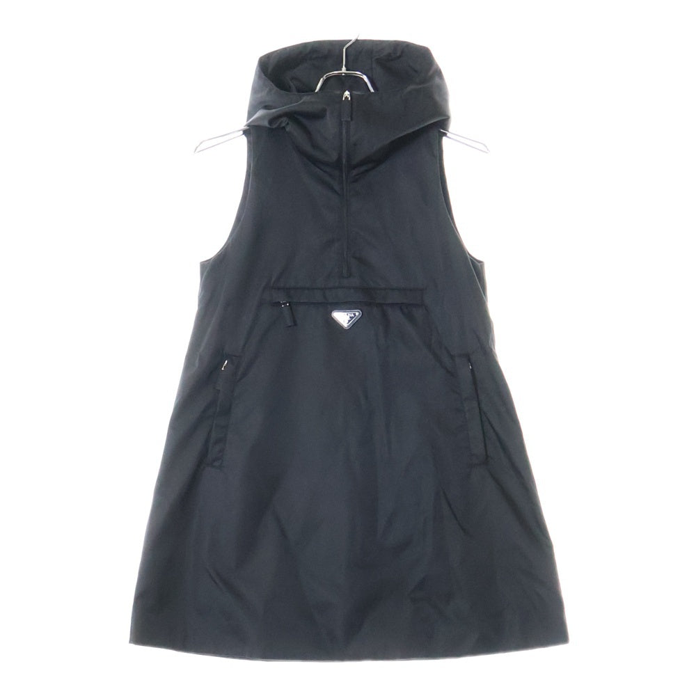 PRADA(プラダ) Re-Nylon Mini Dress リナイロン トライアングルロゴ ミニドレス レディース ブラック 230691 S231 1WQ8