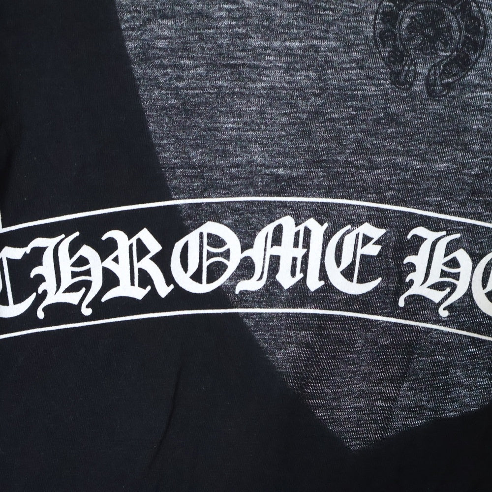 CHROME HEARTS(クロムハーツ) V NECK HOUSESHOE TEE ホースシュープリント 半袖Tシャツ カットソー ブラック