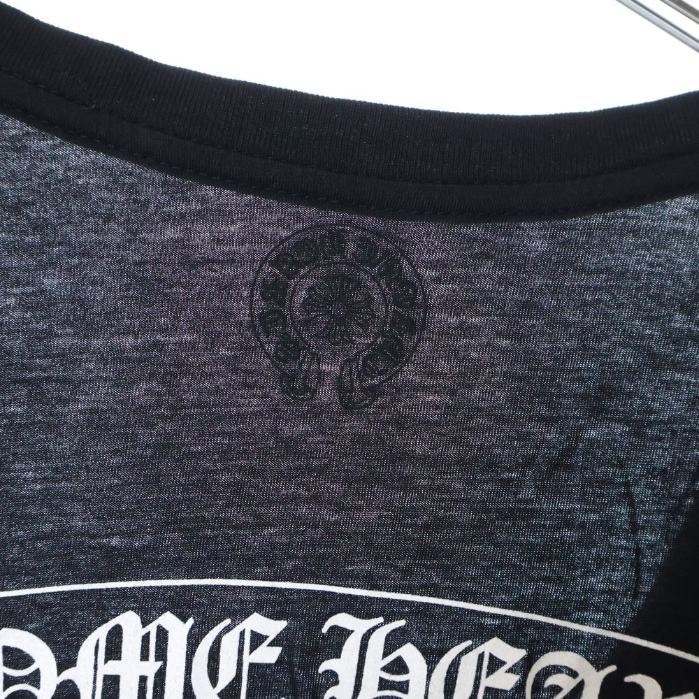 CHROME HEARTS(クロムハーツ) V NECK HOUSESHOE TEE ホースシュープリント 半袖Tシャツ カットソー ブラック
