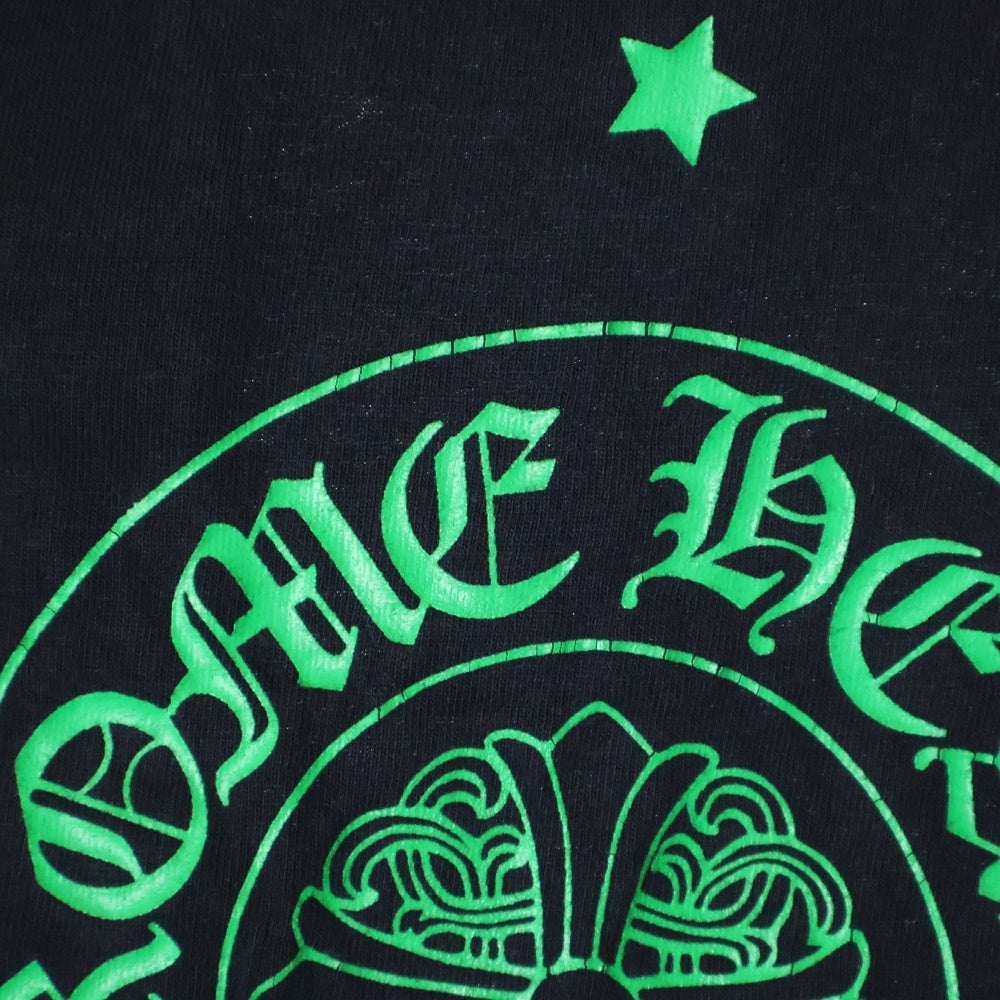 CHROME HEARTS(クロムハーツ) OLD CH T-SHRT オールド バックホースシュー袖スタープリント長袖カットソー ブラック/グリーン