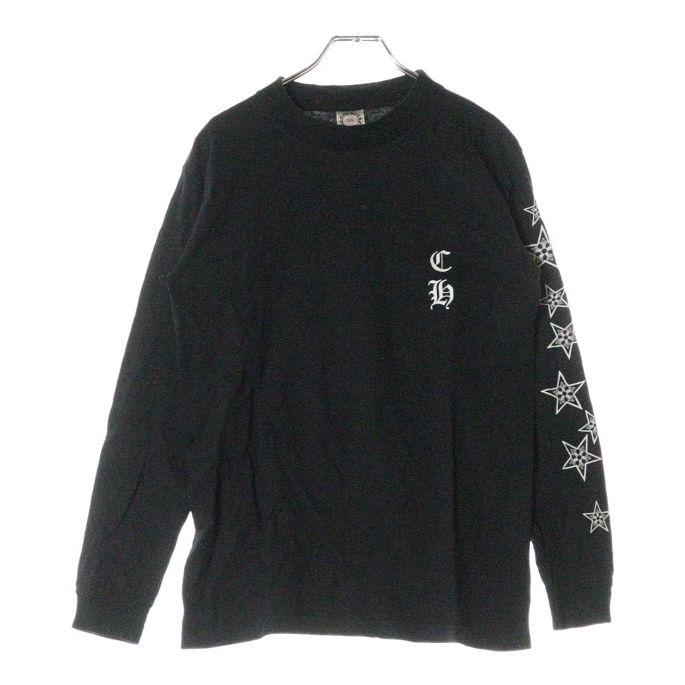 CHROME HEARTS(クロムハーツ) OLD CH T-SHRT オールド バックホースシュー袖スタープリント長袖カットソー ブラック