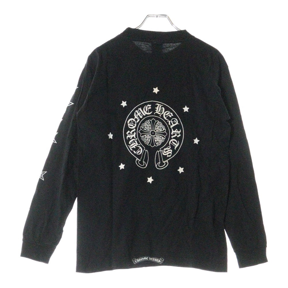 CHROME HEARTS(クロムハーツ) OLD CH T-SHRT オールド バックホースシュー袖スタープリント長袖カットソー ブラック