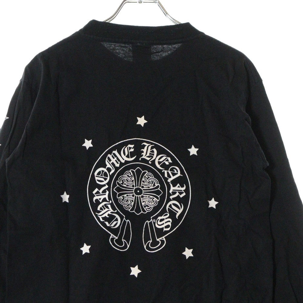 CHROME HEARTS(クロムハーツ) OLD CH T-SHRT オールド バックホースシュー袖スタープリント長袖カットソー ブラック