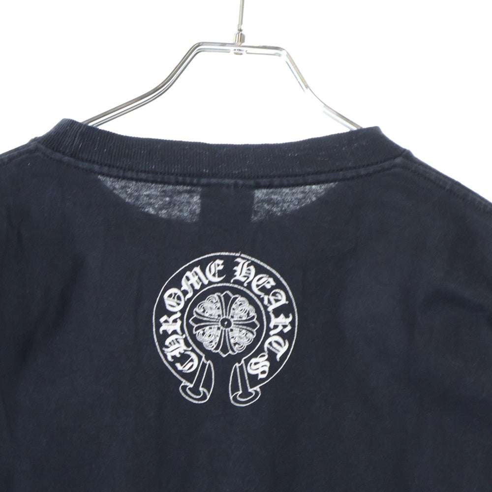 CHROME HEARTS(クロムハーツ) OLD DAGGER LOGO L/S Tee オールドモデル 袖フローラル ダガーロゴプリント長袖Tシャツ カットソー ブラック