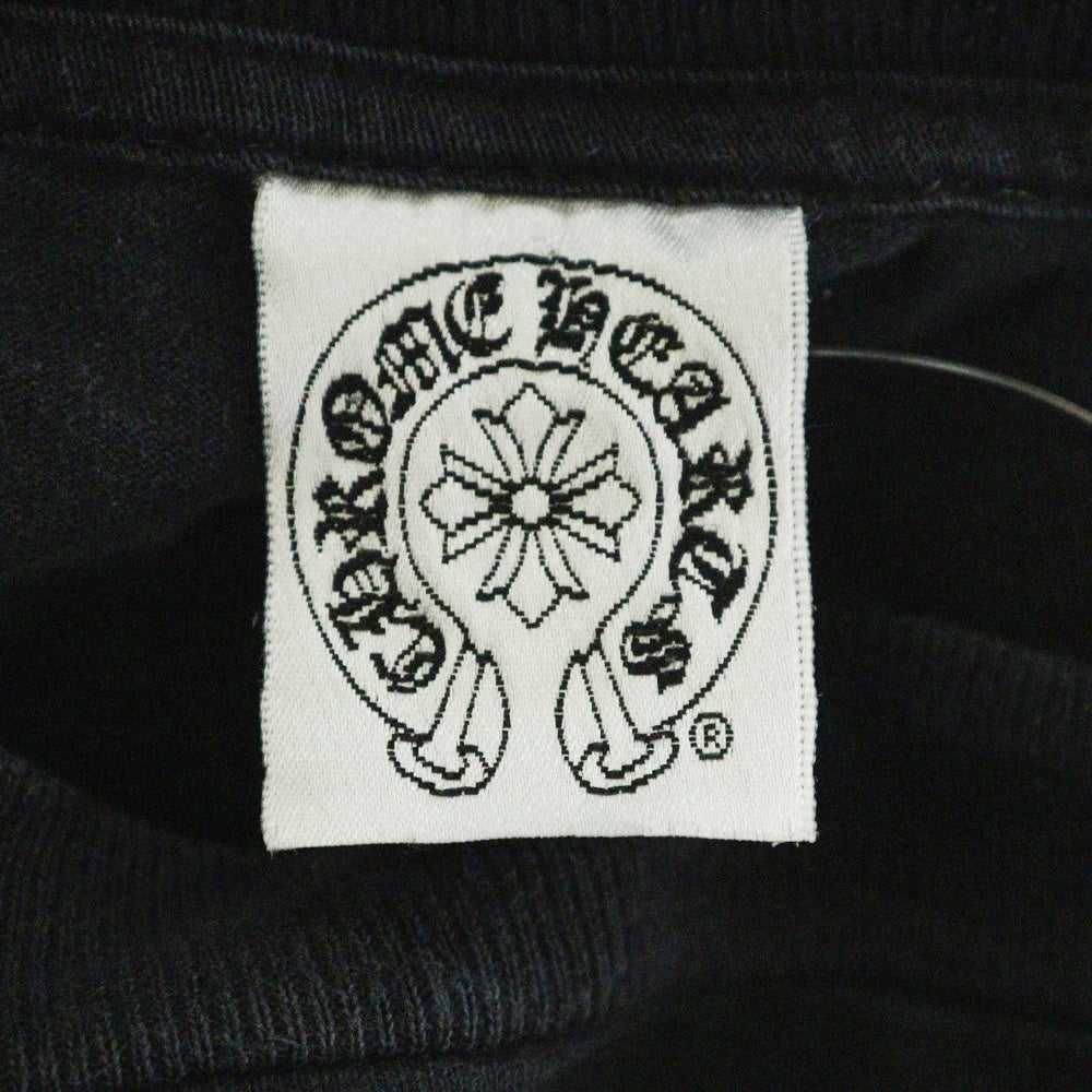 CHROME HEARTS(クロムハーツ) OLD DAGGER LOGO L/S Tee オールドモデル 袖フローラル ダガーロゴプリント長袖Tシャツ カットソー ブラック