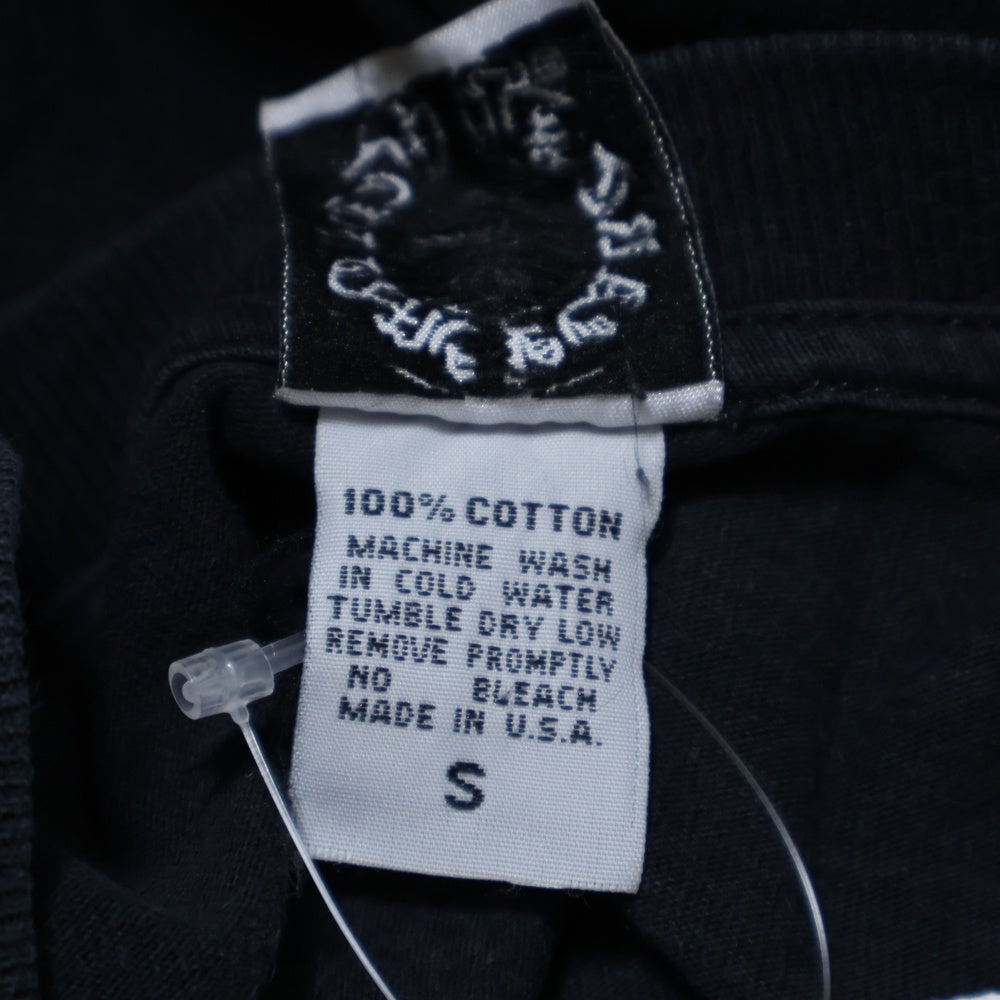 CHROME HEARTS(クロムハーツ) OLD DAGGER LOGO L/S Tee オールドモデル 袖フローラル ダガーロゴプリント長袖Tシャツ カットソー ブラック