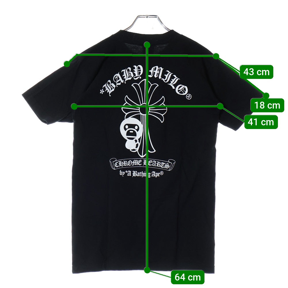 CHROME HEARTS(クロムハーツ) OLD xA BATHING APE TEE オールド ×アベイジング エイプコラボ 半袖Tシャツ ブラック