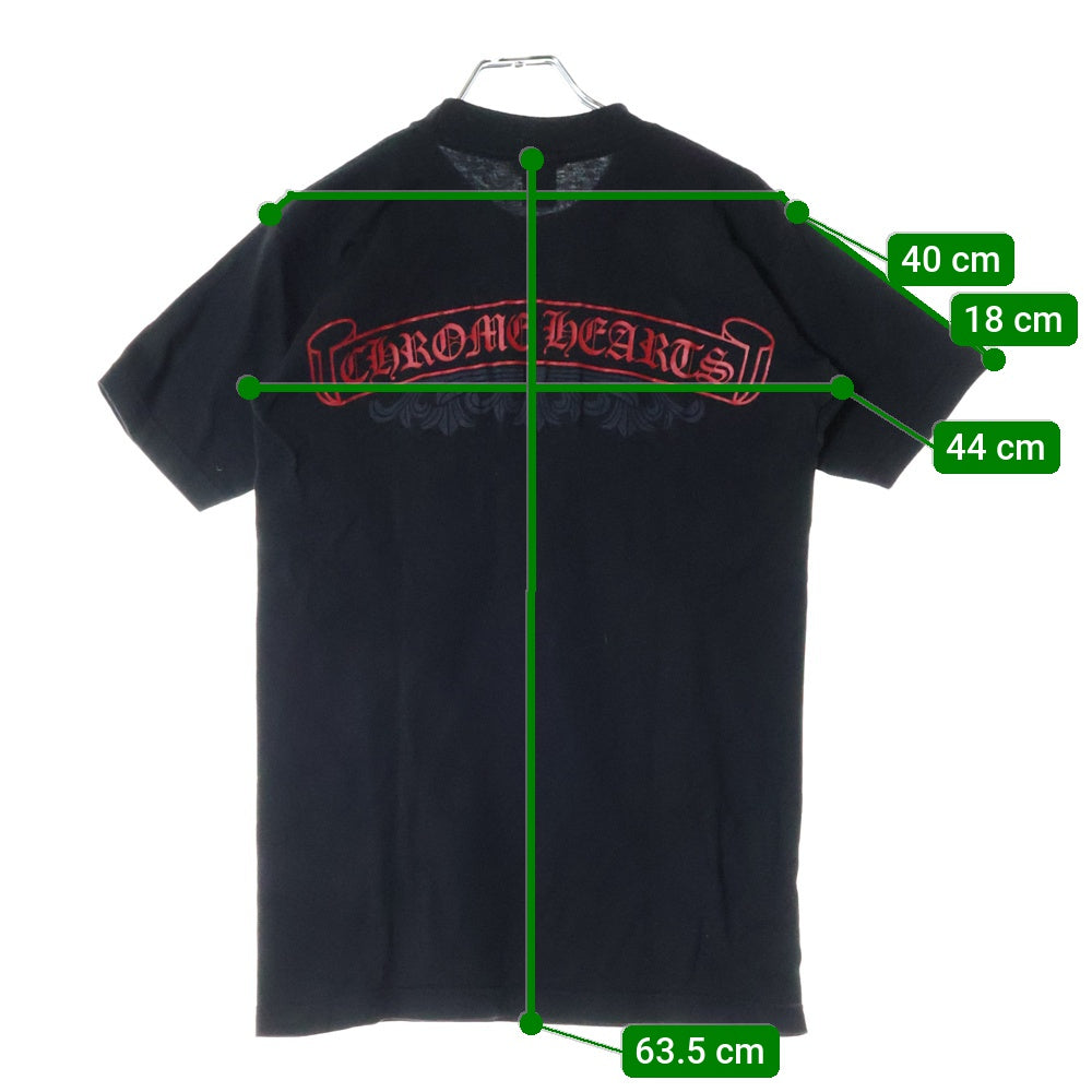 CHROME HEARTS(クロムハーツ) OLD Scroll Label Star オールド バックスクロールラベル 半袖Tシャツ カットソー ブラック