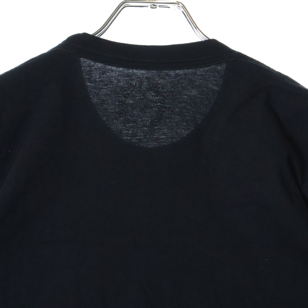 CHROME HEARTS(クロムハーツ) NECK LOGO CH CLS ネックロゴプリント 半袖Tシャツ カットソー ブラック/ブルー