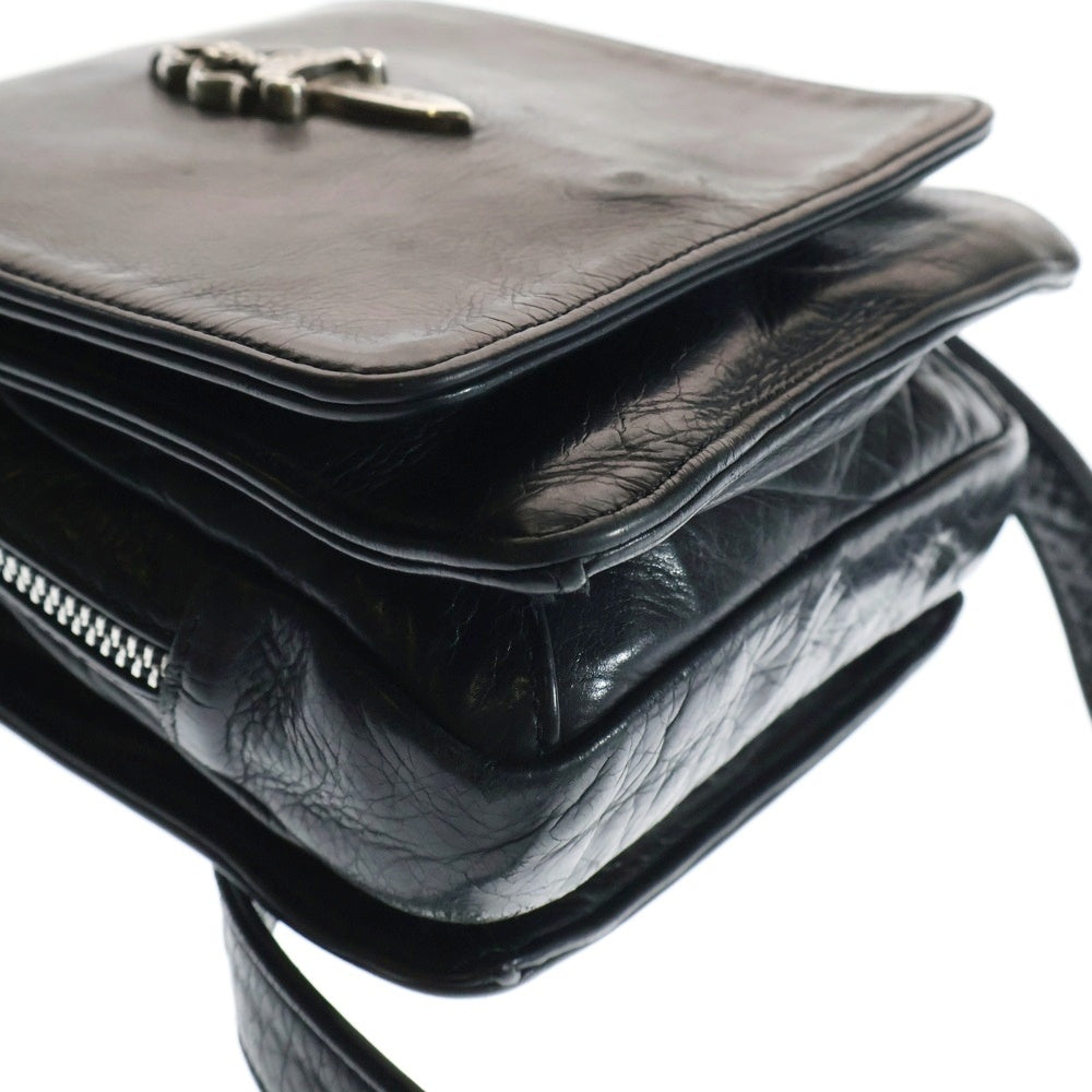 CHROME HEARTS(クロムハーツ) MILO ラージダガー メールショルダーバッグ レザーバッグ ブラック