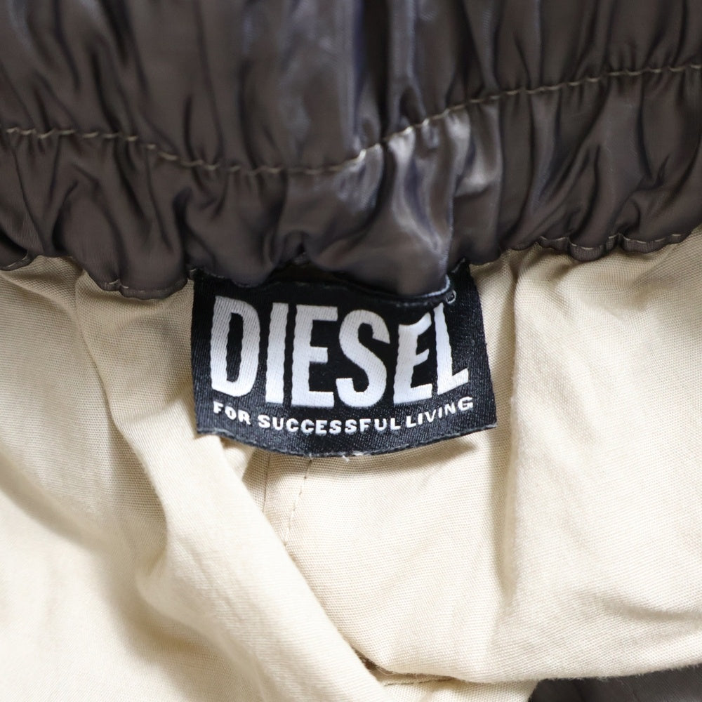 DIESEL(ディーゼル) P-U25 サイドジップ ナイロンジョガーパンツ ブラウン 0LCAW