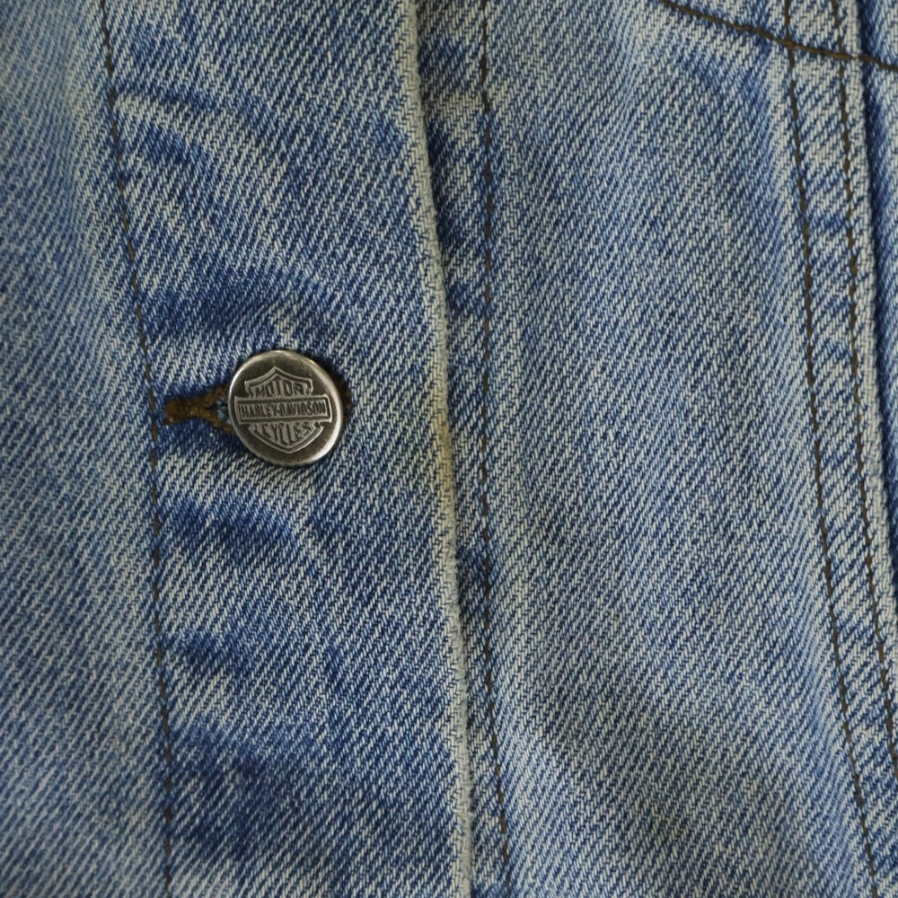 HARLEY DAVIDSON(ハーレーダビッドソン) バック刺繍 スタッズ装飾 デニムジャケット インディゴ