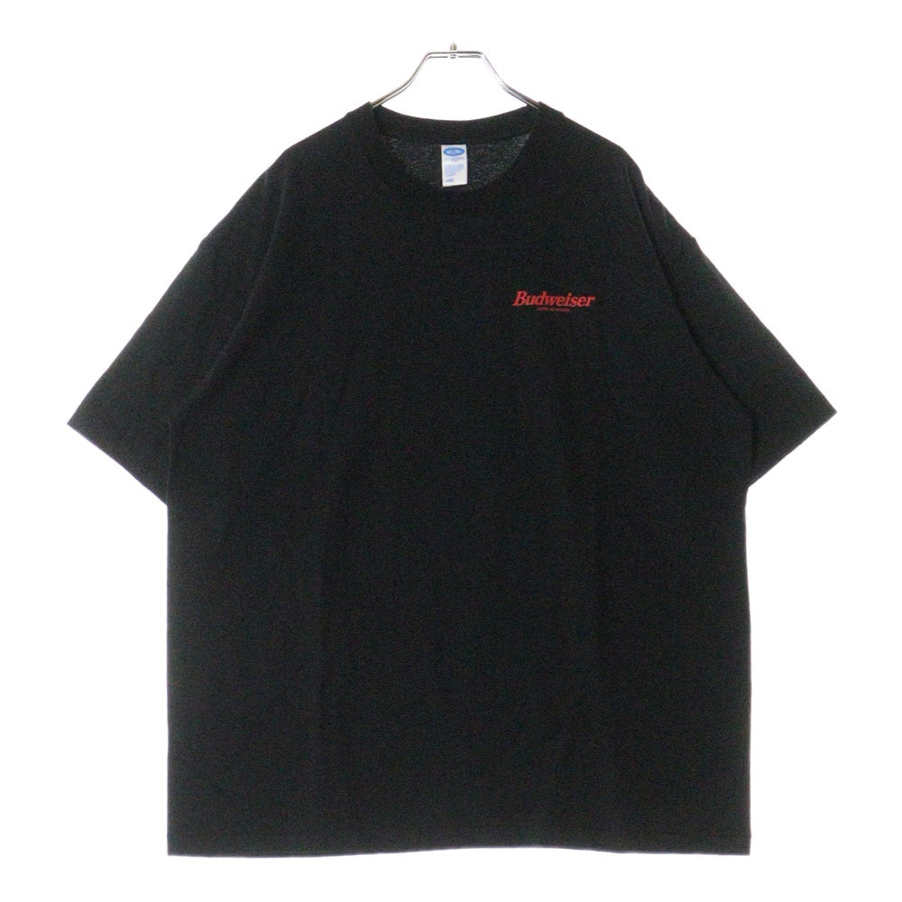 CHALLENGER(チャレンジャー) ×HAROSHI xBUDWEISER ×ハロシ ×バドワイザ- バックプリント 半袖Tシャツ カットソー ブラック CLG BUD 025-003