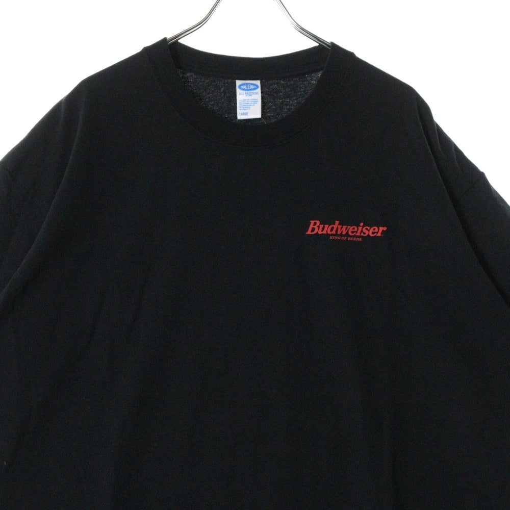CHALLENGER(チャレンジャー) ×HAROSHI xBUDWEISER ×ハロシ ×バドワイザ- バックプリント 半袖Tシャツ カットソー ブラック CLG BUD 025-003