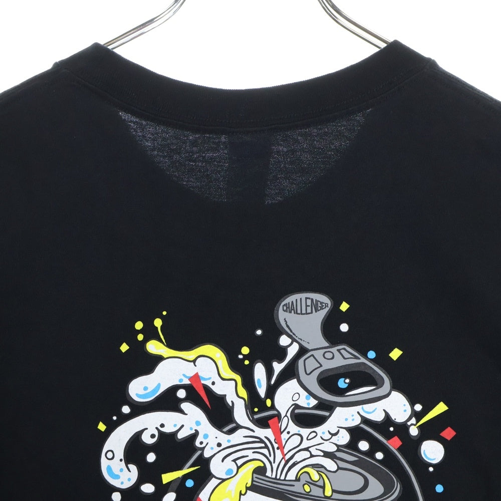 CHALLENGER(チャレンジャー) ×HAROSHI xBUDWEISER ×ハロシ ×バドワイザ- バックプリント 半袖Tシャツ カットソー ブラック CLG BUD 025-003