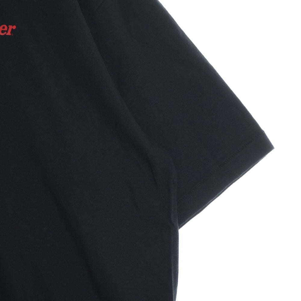 CHALLENGER(チャレンジャー) ×HAROSHI xBUDWEISER ×ハロシ ×バドワイザ- バックプリント 半袖Tシャツ カットソー ブラック CLG BUD 025-003